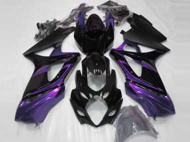 Stimmungsviolett & Schwarz Glänzend 2007-2008 GSXR 1000 Motorrad Verkleidung