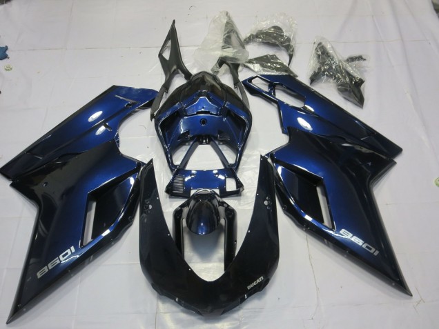 Tiefes Blau 2007-2014 Ducati 848 1098 1198 Motorrad Verkleidung