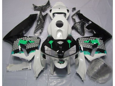 Türkisspritzer Auf Glänzendem Schwarz 2005-2006 CBR600RR Motorrad Verkleidung