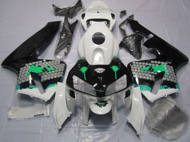 Türkisspritzer Auf Glänzendem Schwarz 2005-2006 CBR600RR Motorrad Verkleidung