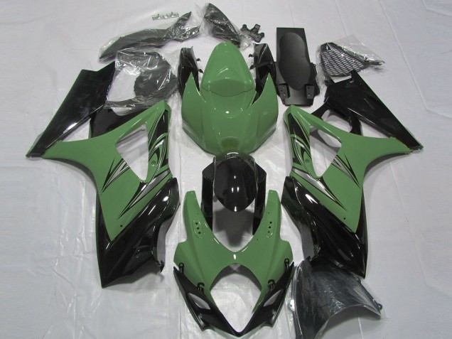Waldgrün & Schwarz 2007-2008 GSXR 1000 Motorrad Verkleidung