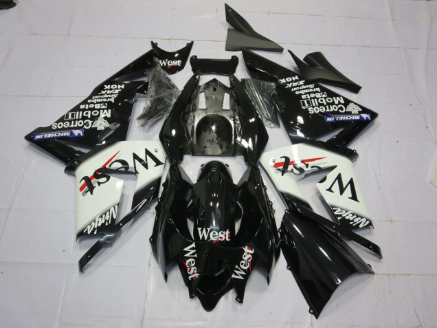 West Weiß Schwarz 2004-2005 ZX10R Motorrad Verkleidung