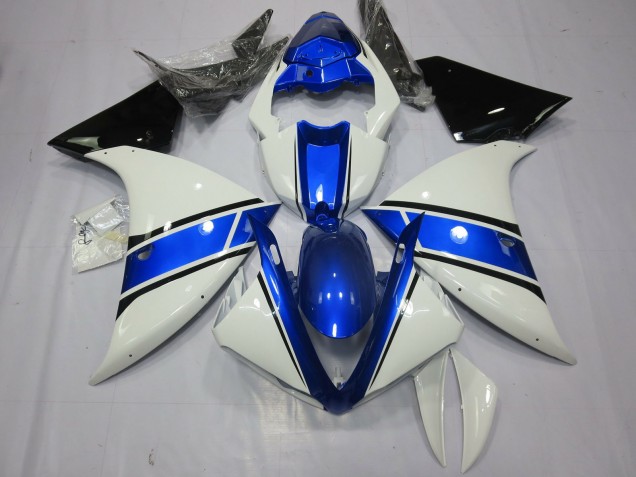 Weißes & Blaues Design 2012-2014 R1 Motorrad Verkleidung